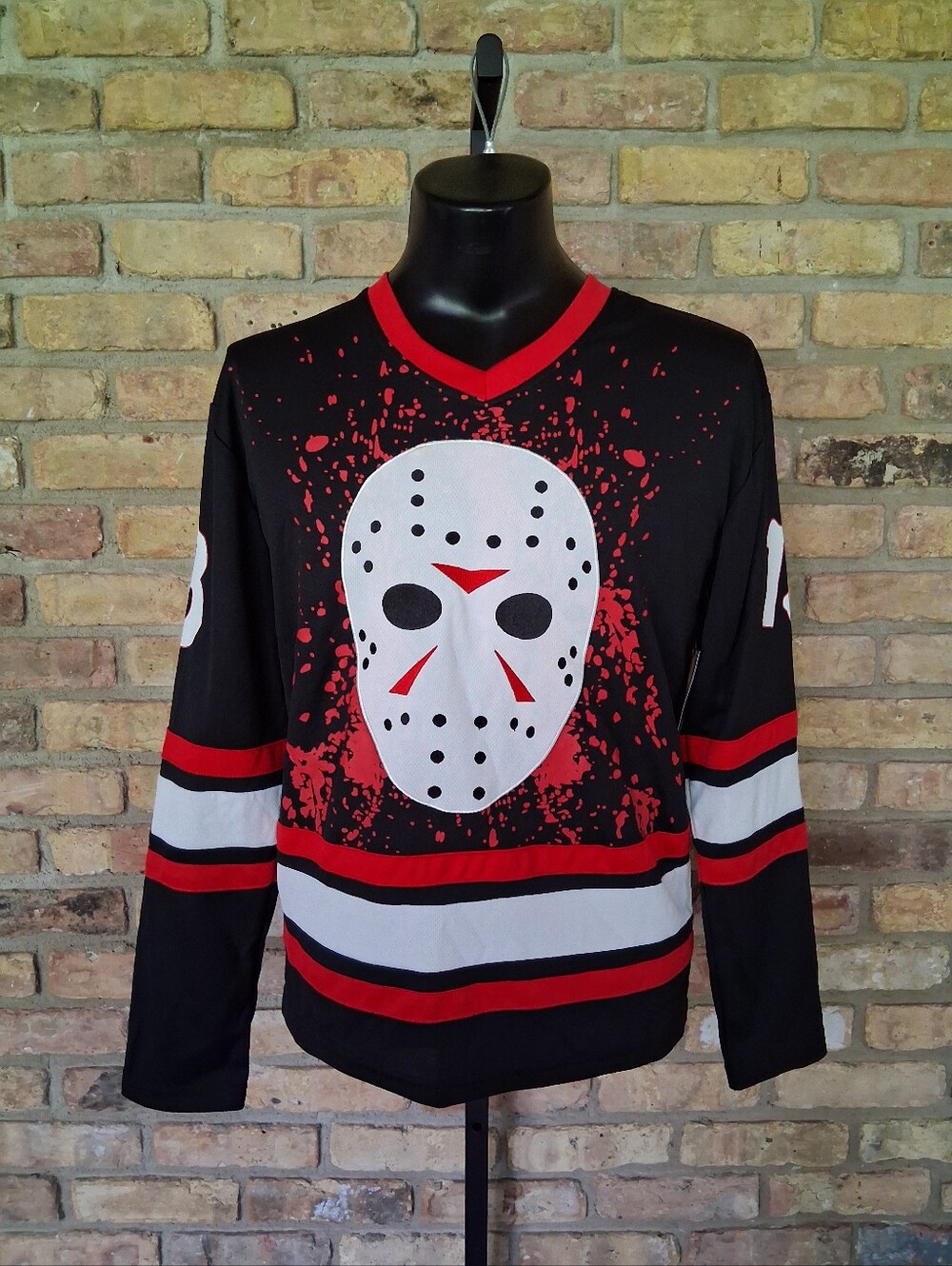 NWT FRIDAY THE 13TH JASON VOORHEES #13 HOCKEY JERSEY SIZE SMALL